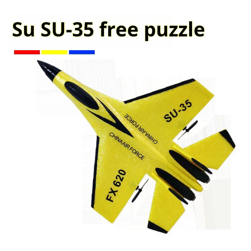 FX620 RC Plane Drone SU35 2.4G Fixed Wing Fighter Electric Toys Airplane Glider EPP Foam Toys Kids Boys Gift Birthday Present