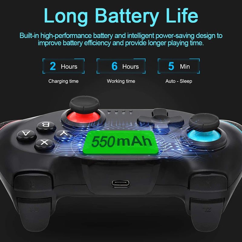 BROODIO Compatible Nintendo Switch Controller Wireless Bluetooth Gamepads For Nintendo Switch Pro OLED Console Control Joystick