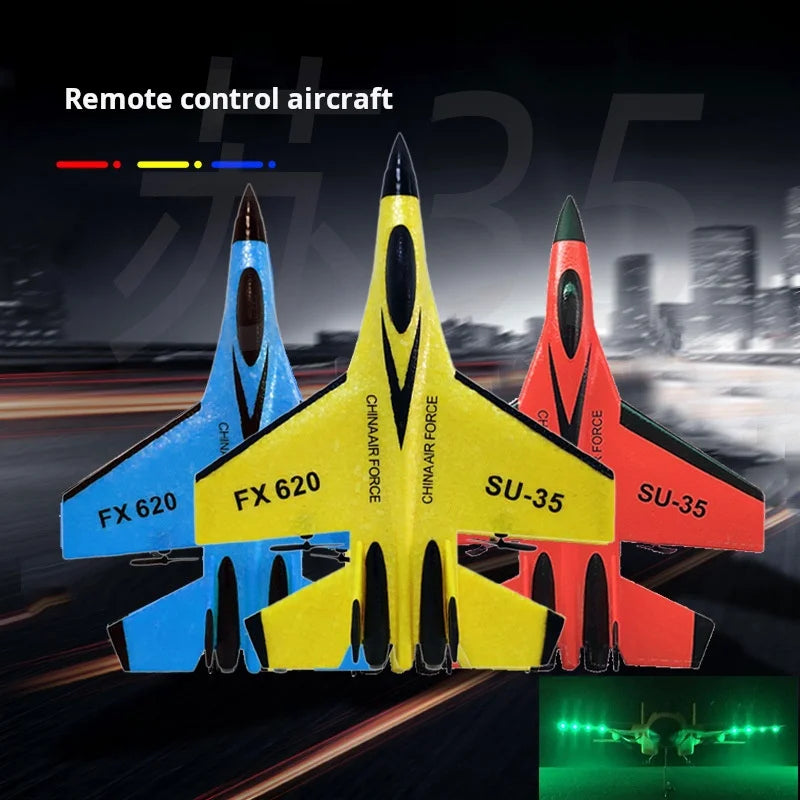 FX620 RC Plane Drone SU35 2.4G Fixed Wing Fighter Electric Toys Airplane Glider EPP Foam Toys Kids Boys Gift Birthday Present