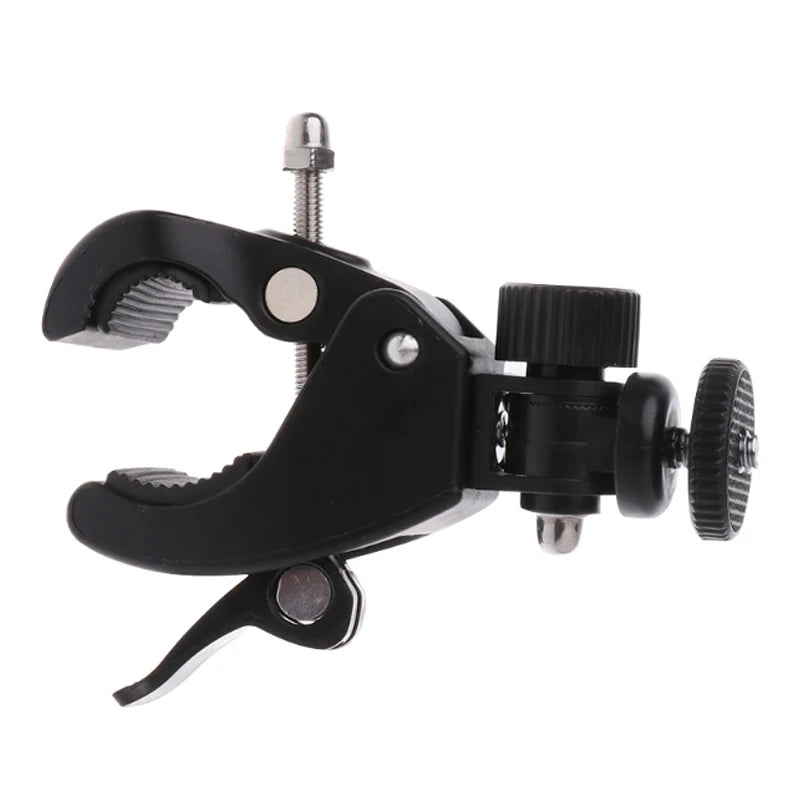 Black 1/4 Bike Bicycle Motorcycle Handlebar Handle Clamp Bar Cam Mount Tripod Adapter Accessories For Action camera Go pro Hero