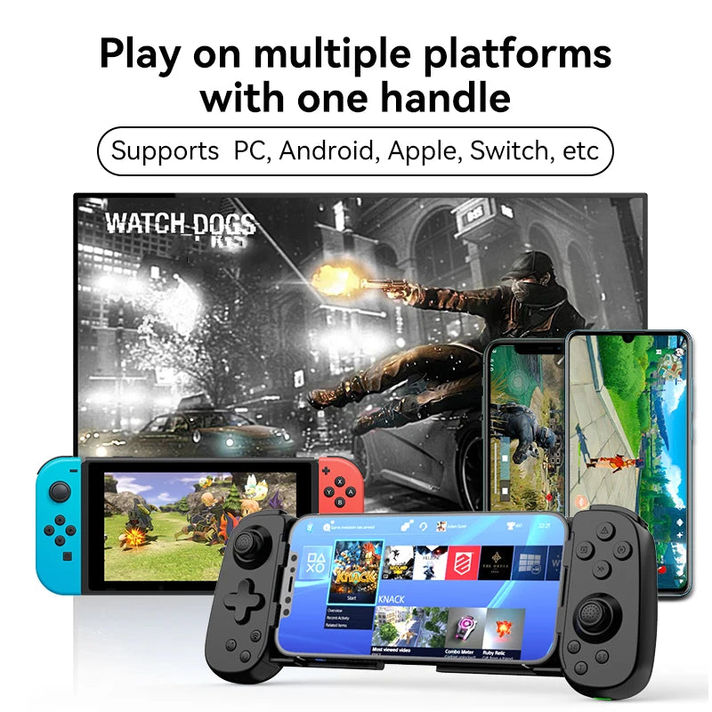 Suitable for Switch game console Android ios mobile phone stretch game controller dual Hall joystick six-axis body sensing wirel