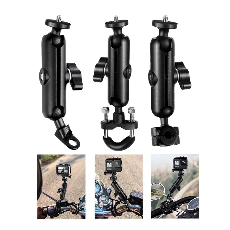 Motorcycle Bicycle Handlebar Mirror Mount Bracket For Gopro Hero 13 12 11 10 9 Bike Action Camera Holder For DJI OSMO Insta360