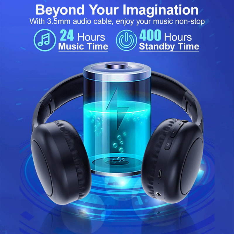 Siindoo Wireless Bluetooth Headphones JH-926B-S Foldable Stereo Earphones HI-FI Super Bass Noise Reduction Mic For Adult Kids PC