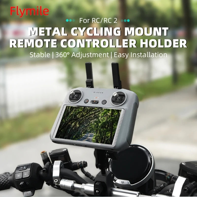 E56B Camera Clamp Mount Bike Motorcycle Handlebar Holder Bicycles Cycling Tube Rod Attachment for Air 3/Action 2/Pocket 3