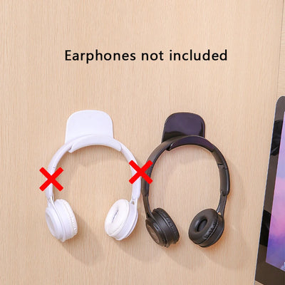 Adhensive Plastic Wall Mount Hanger Under Desk Headset Rack Holder Support For Gaming Earphone Bracket Universal Headphone Stand